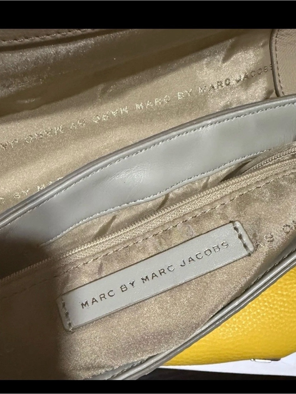 Marc Jacobs Yellow and Cream Leather Top-Handle Satchel - Picture 9 of 12